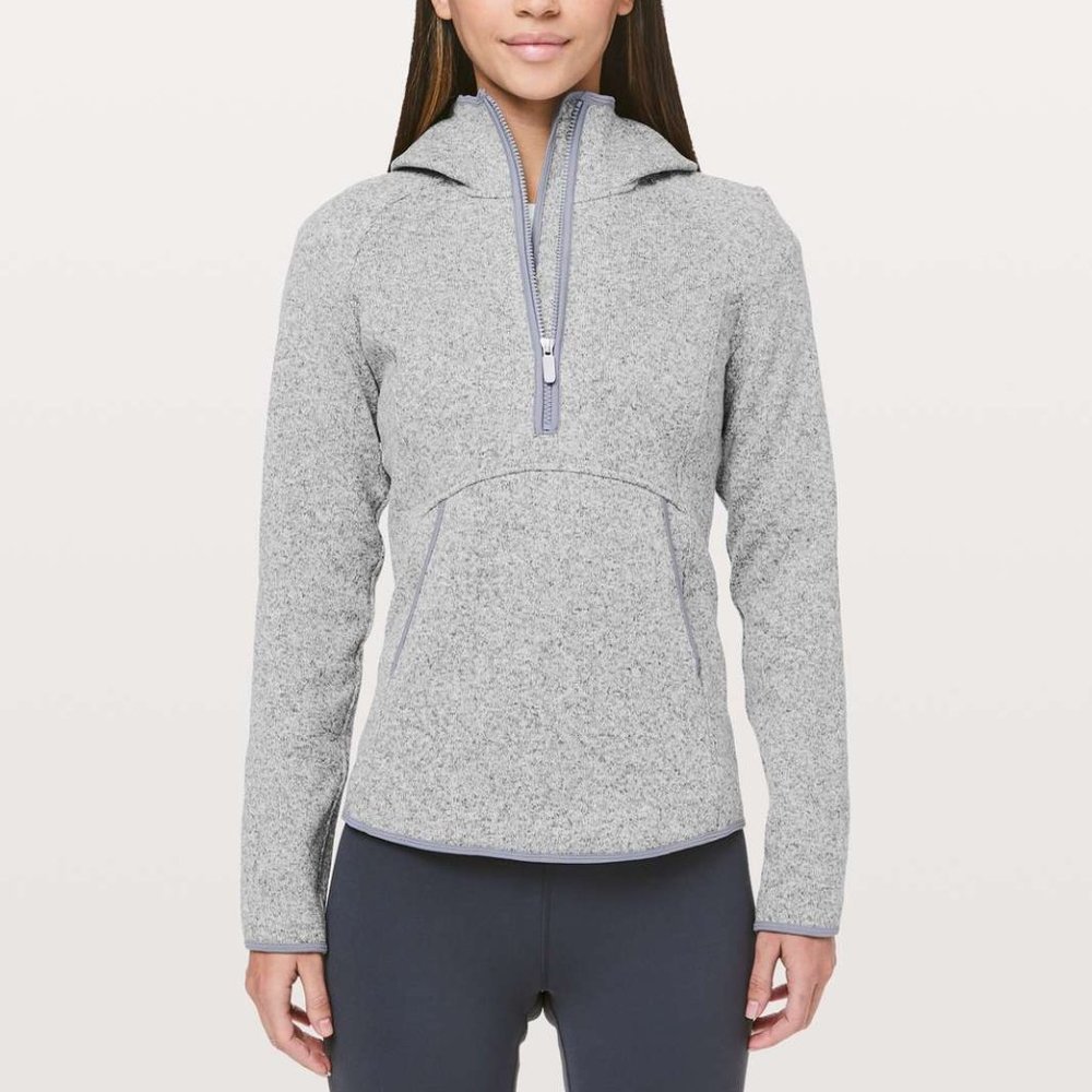 Lululemon Fleece & Thank You Pullover Heathered Silver Lilac Size 4